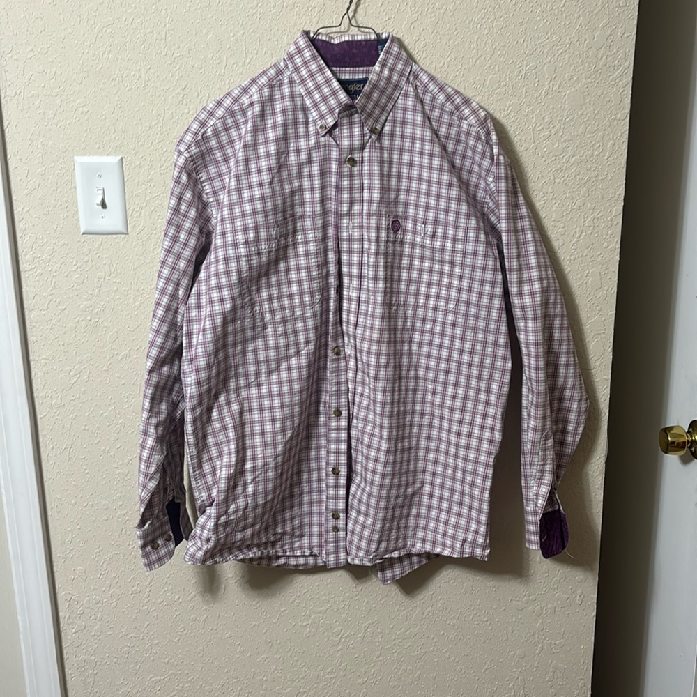 Men’s Wrangler Plaid Button Down - George Strait Collection
